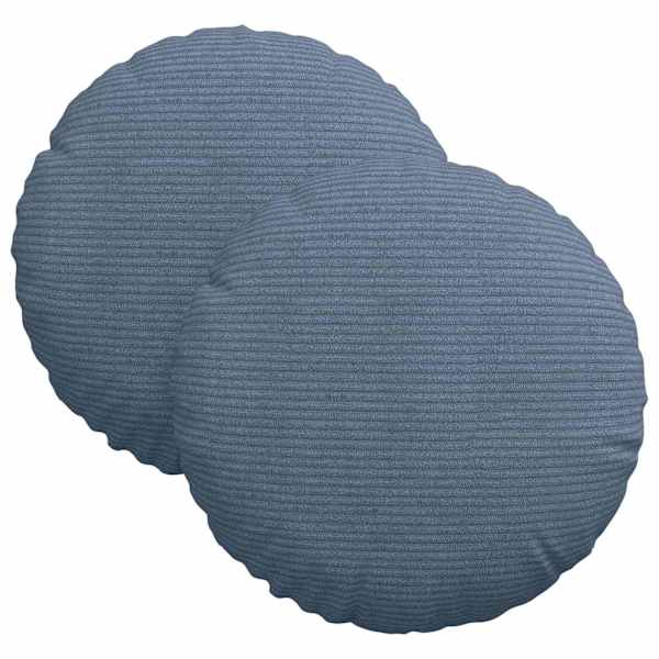 vidaXL Istumispatjad 2 tk Korter kangas Sinine &Oslash;30 x 13 cm
