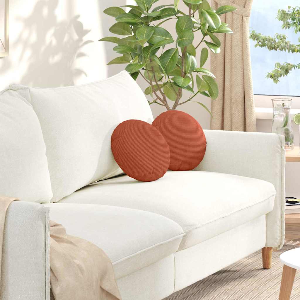 Casă & grădină - Perne de Șezut 2 pcs Roșu portocalie Ø 30 cm