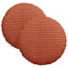 vidaXL Istumispatjad 2 tk Korter kangas Punane oranž &Oslash;30 x 13 cm