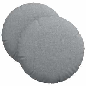 Polštáře na sedadla 2 pcs Světle šedá Ø40 x 13 cm textil - obrázek 2