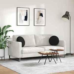 Polštáře na sedadla 2 pcs Černá Ø40 x 13 cm textil - obrázek 4