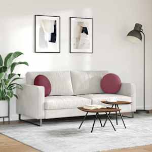 Polštáře na sedadla 2 pcs Víno Červené Ø40 x 13 cm textil - obrázek 4