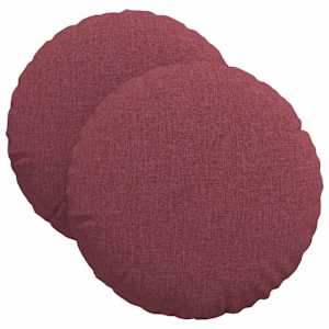 Polštáře na sedadla 2 pcs Víno Červené Ø40 x 13 cm textil - obrázek 2