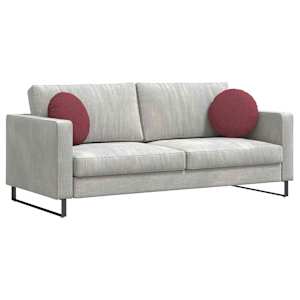 Polštáře na sedadla 2 pcs Víno Červené Ø40 x 13 cm textil - obrázek 3