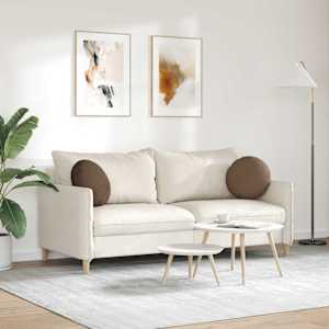Polštáře na sedadla 2 pcs Hnědá Ø40 x 13 cm textil - obrázek 4