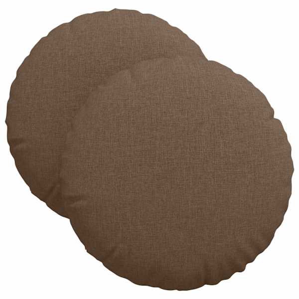 vidaXL Istumispatjad 2 tk kangas Pruun &Oslash;40 x 13 cm