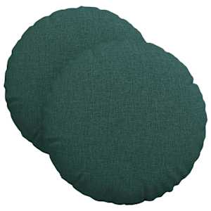 Polštáře na sedadla 2 pcs Tmavě zelená Ø40 x 13 cm textil - obrázek 2