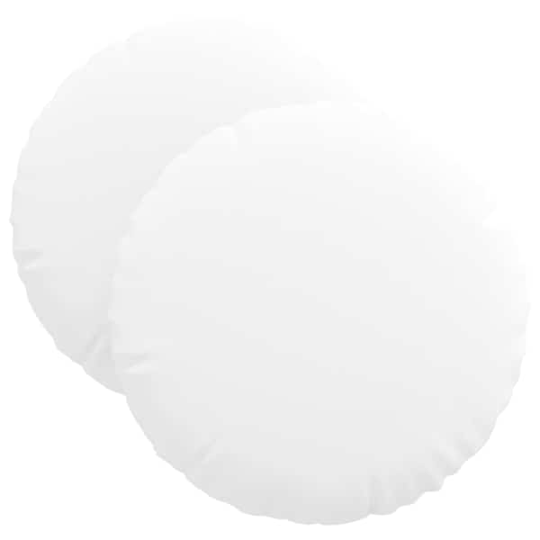 vidaXL Istumispatjad 2 tk kangas Valge &Oslash;40 x 13 cm