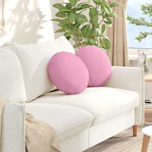 Polštáře na sedadla 2 pcs Růžová Ø40 x 13 cm textil - obrázek 1