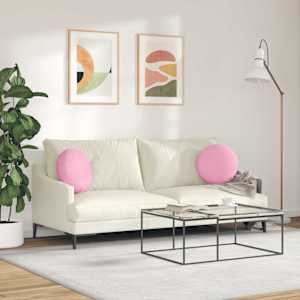 Polštáře na sedadla 2 pcs Růžová Ø40 x 13 cm textil - obrázek 4