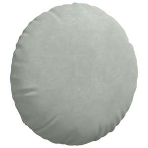 Polštáře na sedadla 2 pcs Světle šedá Ø 40 x 13 cm samet - obrázek 5