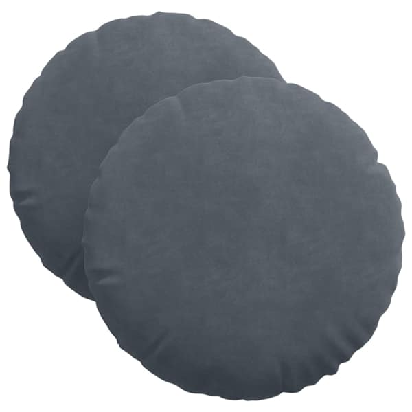 vidaXL Istumispatjad 2 pcs Tumehall &Oslash; 40 x 13 cm Samet