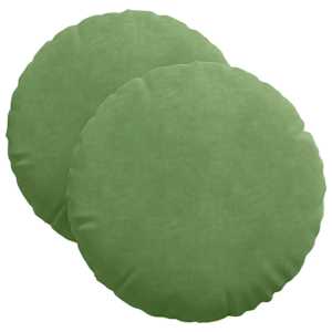 vidaXL Istumispatjad 2 pcs Hele roheline &Oslash; 40 x 13 cm Samet