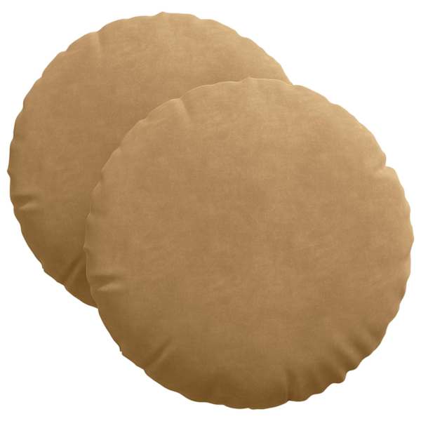 vidaXL Istumispatjad 2 pcs Pruun &Oslash; 40 x 13 cm Samet