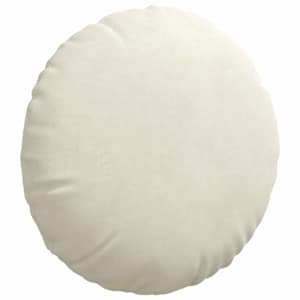 Polštáře na sedadla 2 pcs Krémová Ø 40 x 13 cm samet - obrázek 5