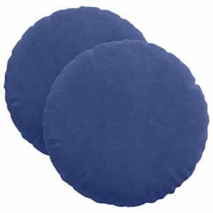 Polštáře na sedadla 2 pcs Policová modrá Ø 40 x 13 cm samet - obrázek 2