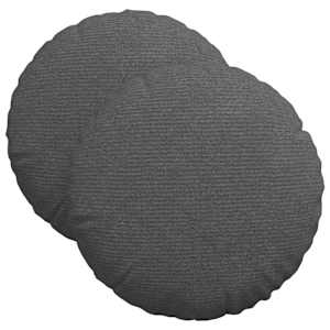 Polštáře na sedadla 2 pcs Tmavě šedá Ø 40 cm Žebrovaná látka - obrázek 2