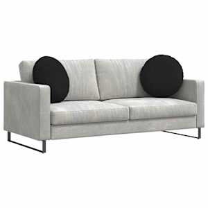 Polštáře na sedadla 2 pcs Černá Ø50 x 19 cm textil - obrázek 3