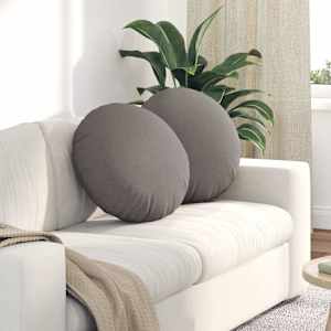 Sedežne blazine 2 pcs Taupe Ø50 x 19 cm blago