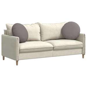 Polštáře na sedadla 2 pcs Taupe Ø50 x 19 cm textil - obrázek 3