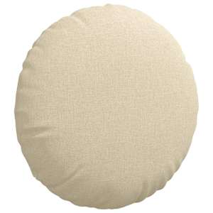 Polštáře na sedadla 2 pcs Krémová Ø50 x 19 cm textil - obrázek 5