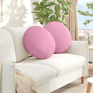 Sedežne blazine 2 pcs Roza Ø50 x 19 cm blago