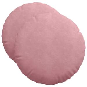 Polštáře na sedadla 2 pcs Růžová Ø 40 x 13 cm samet - obrázek 2