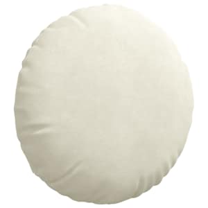 Polštáře na sedadla 2 pcs Krémová Ø 40 x 13 cm samet - obrázek 5
