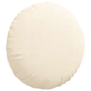 Polštáře na sedadla 2 pcs Krémová Ø50 x 19 cm Žebrovaná látka - obrázek 5