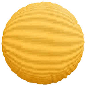 Polštáře na sedadla 2 pcs Světlá žlutá Ø 50 cm Žebrovaná látka - obrázek 6