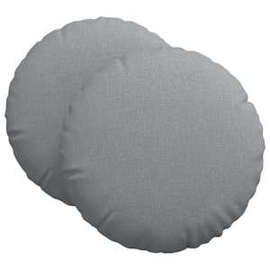 Polštáře na sedadla 2 pcs Světle šedá Ø60 x 21 cm textil - obrázek 2