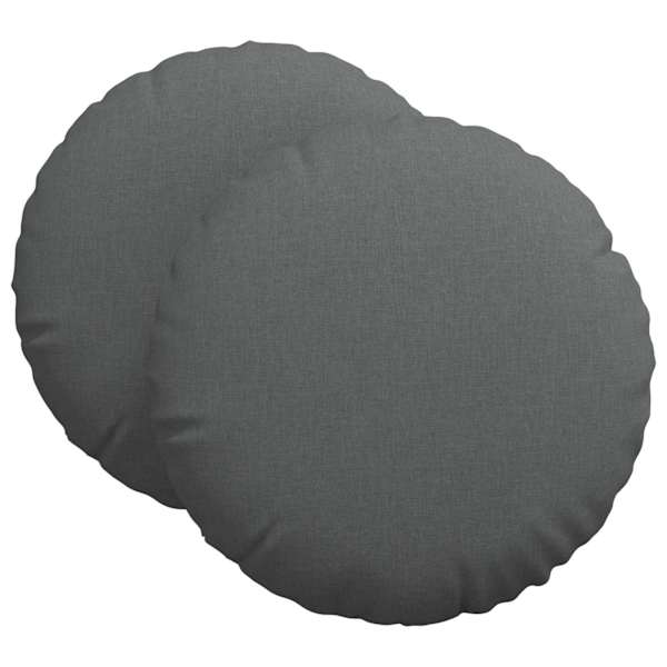 vidaXL Istumispatjad 2 tk kangas Tumehall &Oslash;60 x 21 cm