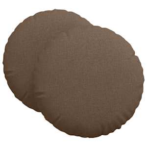 Polštáře na sedadla 2 pcs Hnědá Ø60 x 21 cm textil - obrázek 2