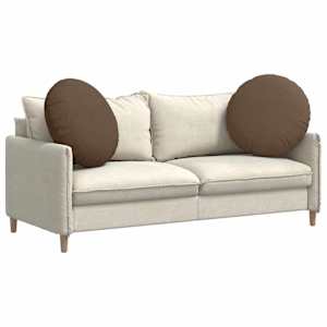 Polštáře na sedadla 2 pcs Hnědá Ø60 x 21 cm textil - obrázek 3