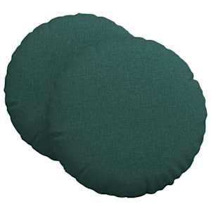 Polštáře na sedadla 2 pcs Tmavě zelená Ø60 x 21 cm textil - obrázek 2