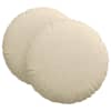 vidaXL Istumispatjad 2 tk kangas Kreemjas &Oslash;60 x 21 cm