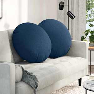 Sedežne blazine 2 pcs Modra Ø60 x 21 cm blago