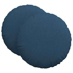 Polštáře na sedadla 2 pcs Modrá Ø60 x 21 cm textil - obrázek 2
