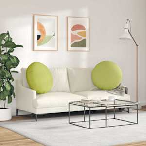 Polštáře na sedadla 2 pcs Světlá zelená Ø60 x 21 cm textil - obrázek 4