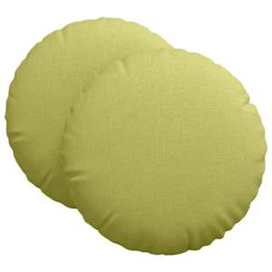 Polštáře na sedadla 2 pcs Světlá zelená Ø60 x 21 cm textil - obrázek 2