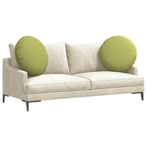 Polštáře na sedadla 2 pcs Světlá zelená Ø60 x 21 cm textil - obrázek 3