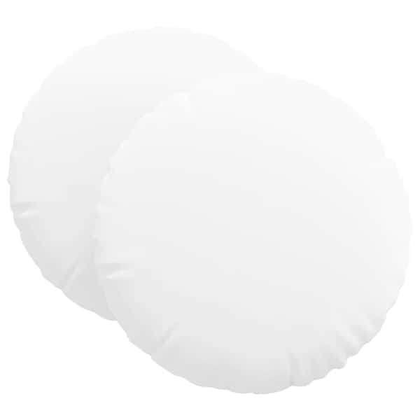 vidaXL Istumispatjad 2 tk kangas Valge &Oslash;60 x 21 cm