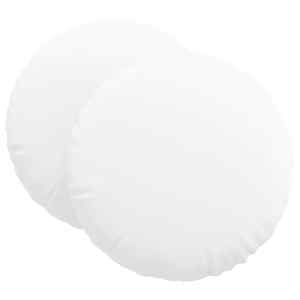 Polštáře na sedadla 2 pcs Bílá Ø60 x 21 cm textil - obrázek 2