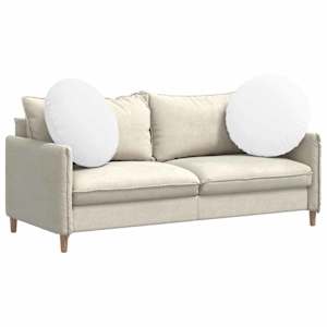 Polštáře na sedadla 2 pcs Bílá Ø60 x 21 cm textil - obrázek 3