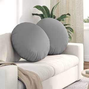 Polštáře na sedadla 2 pcs Oblačno šedá Ø60 x 21 cm textil - obrázek 1