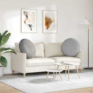 Polštáře na sedadla 2 pcs Oblačno šedá Ø60 x 21 cm textil - obrázek 4