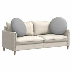Polštáře na sedadla 2 pcs Oblačno šedá Ø60 x 21 cm textil - obrázek 3