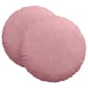 vidaXL Istumispatjad 2 tk Samet Roosa &Oslash;60 x 21 cm