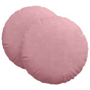 Polštáře na sedadla 2 pcs Růžová Ø 40 x 13 cm samet - obrázek 2