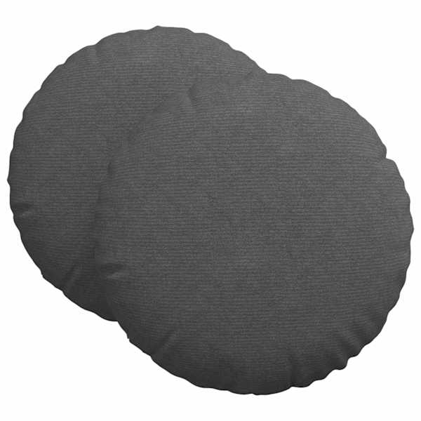 vidaXL Istumispatjad 2 tk Korter kangas Tumehall &Oslash;60 x 21 cm